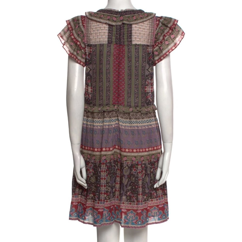 Sea New York Brooke Border Print Flutter Sleeve Mini Dress — Size S - Picture 3 of 5